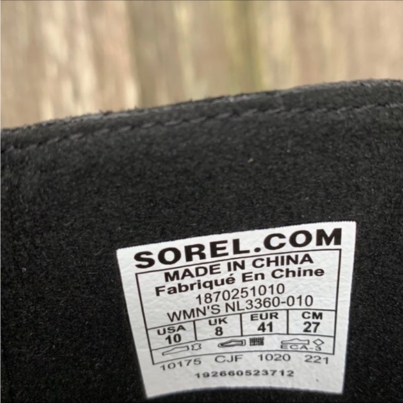 SOREL Joan of Arctic Wedge Moto Buckle Waterproof Leather Ankle Bootie Boots - Picture 6 of 8